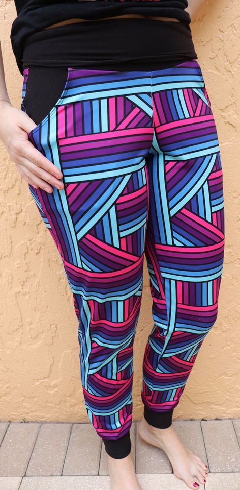 Swim Poly (NEW): Jewel Tone Stripes