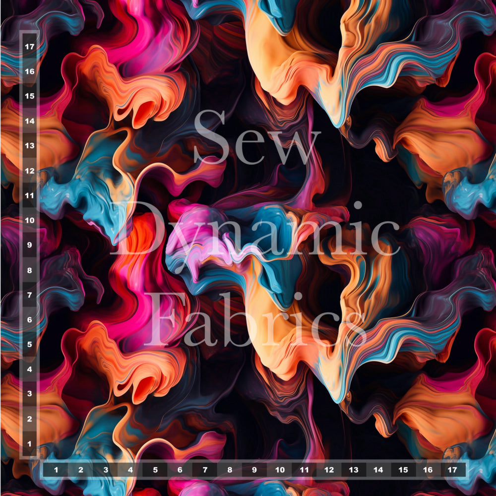 Athletic French Terry: Ink Swirls