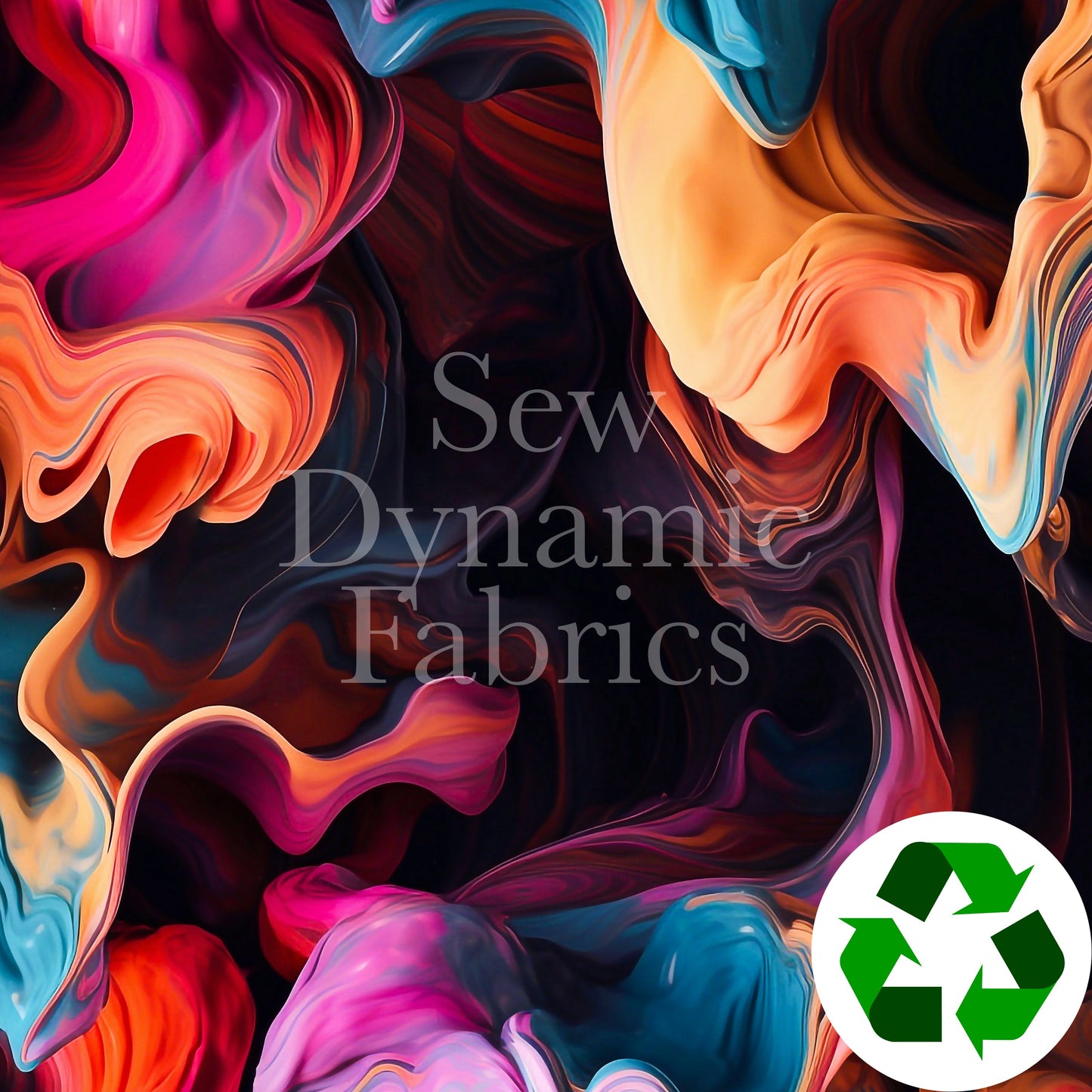 Athletic French Terry: Ink Swirls