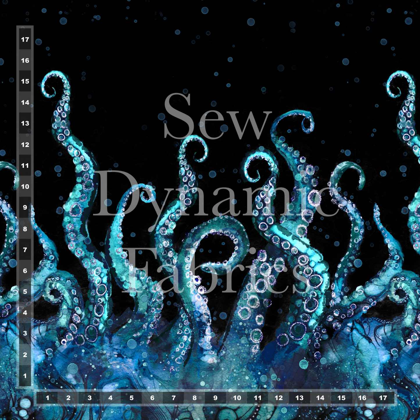 Swim Poly (NEW): Deep Sea Kraken 1 yard panel