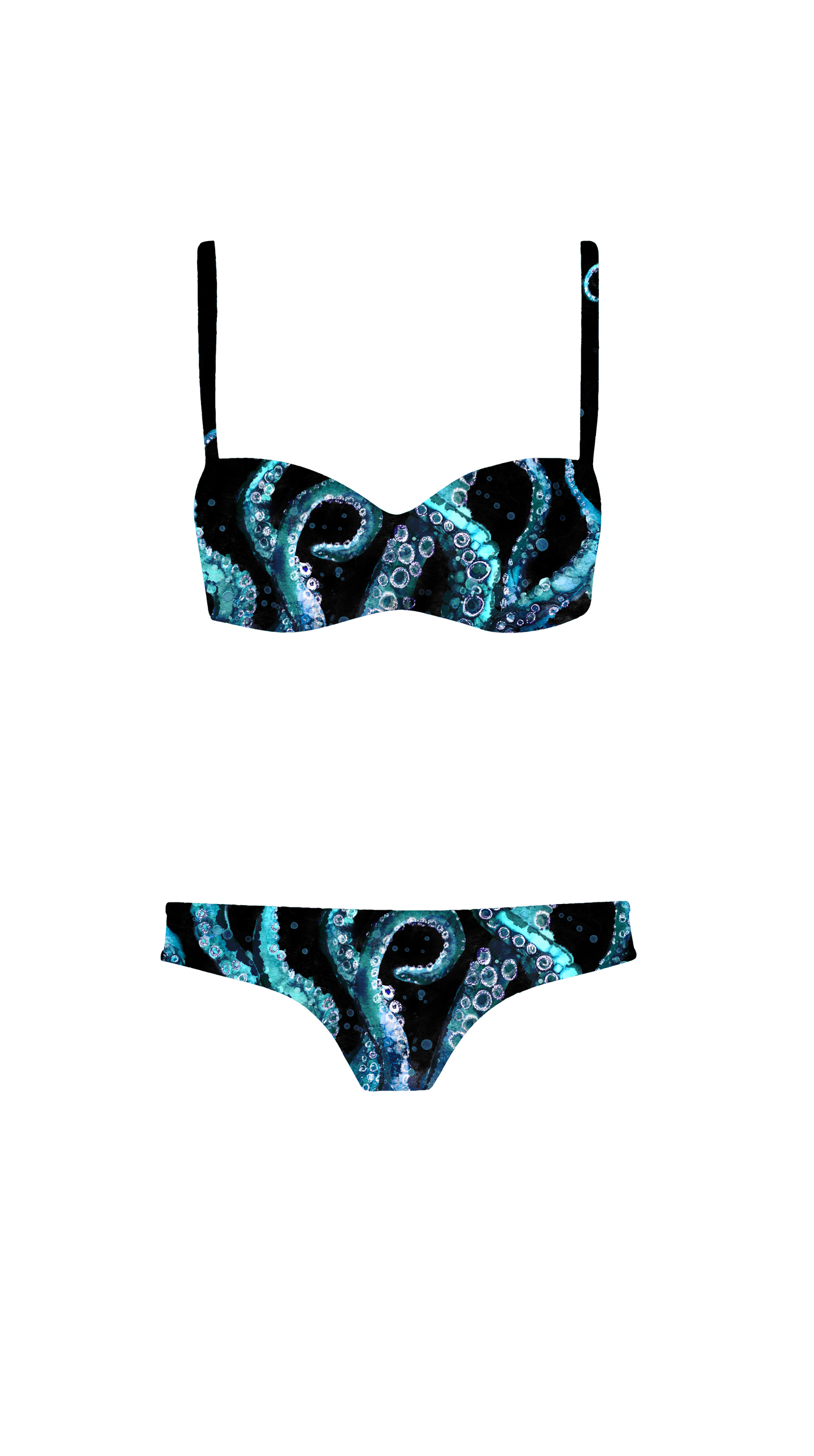 Swim Poly (NEW): Deep Sea Kraken 1 yard panel