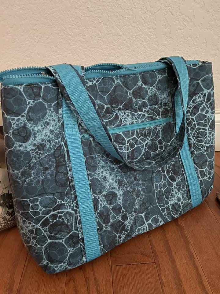 Recycled Panama Canvas: Ocean Lace