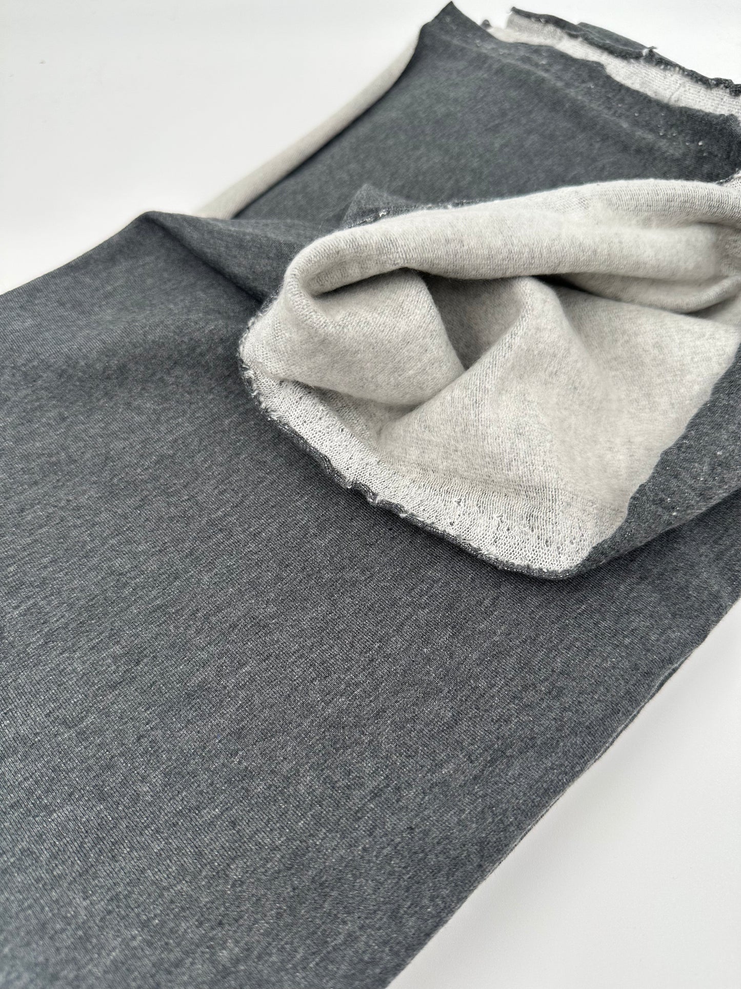 Stretch Fleece: Tencel/Organic Cotton/Spandex - Charcoal Mix
