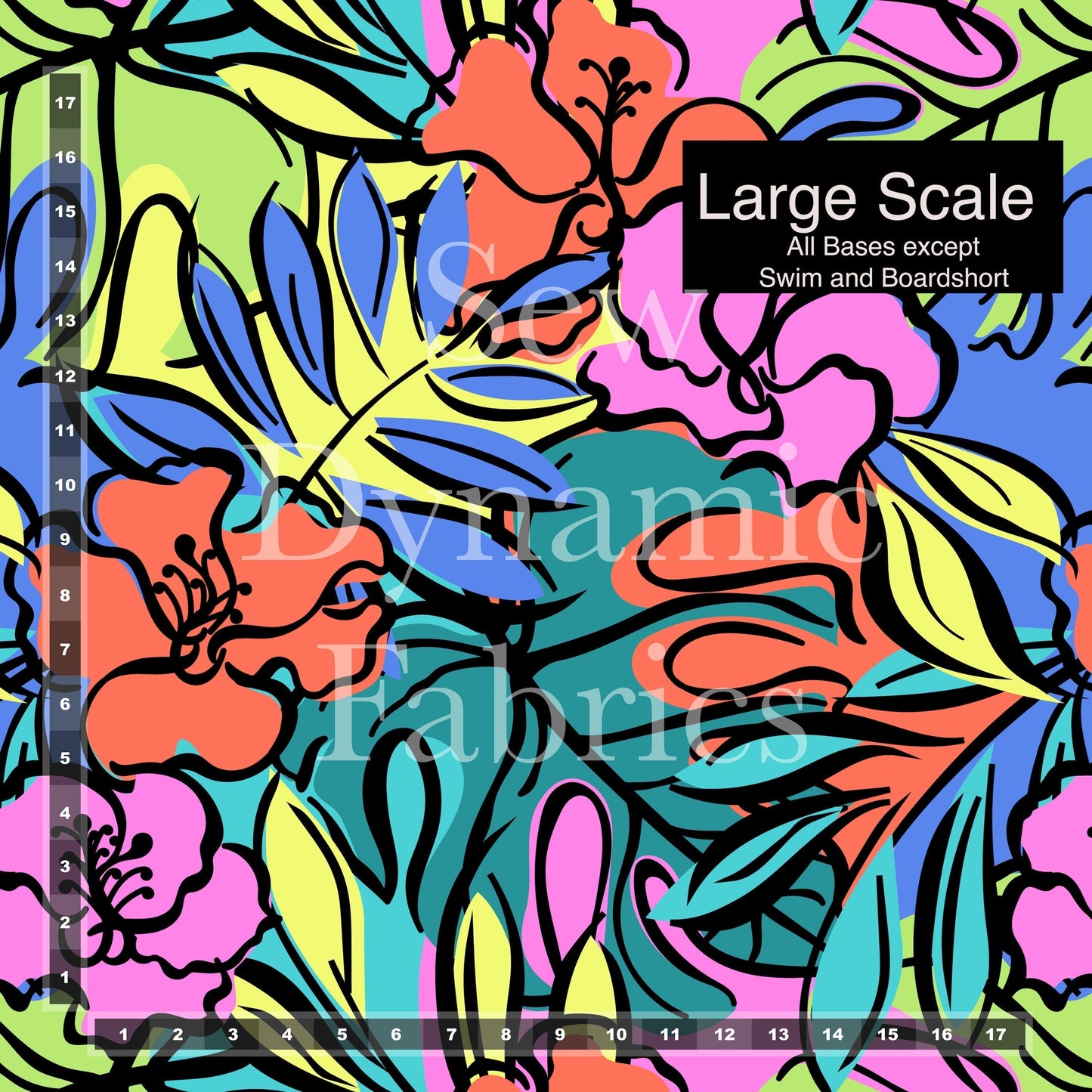 Swim Nylon: Hibiscus