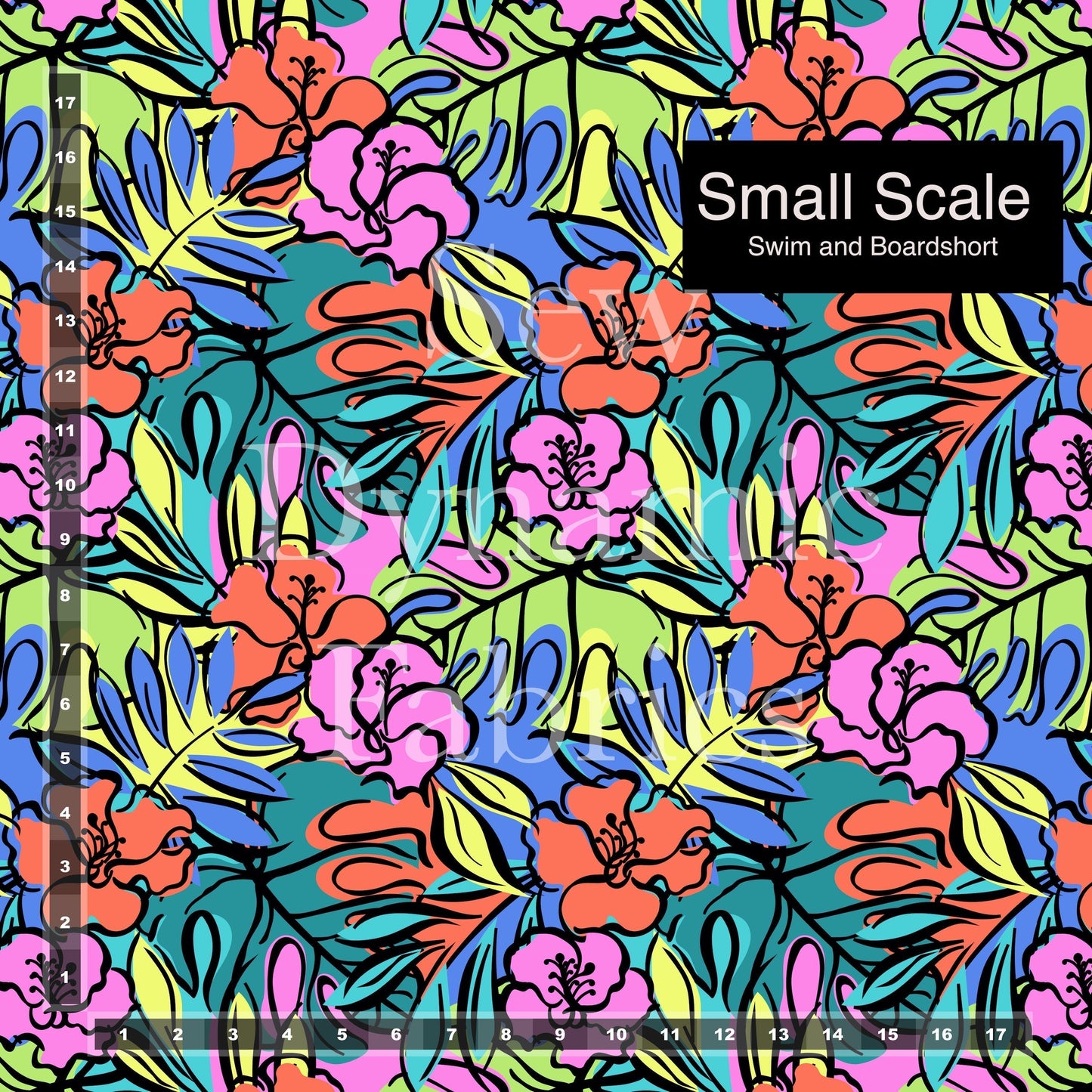 Swim Nylon: Hibiscus