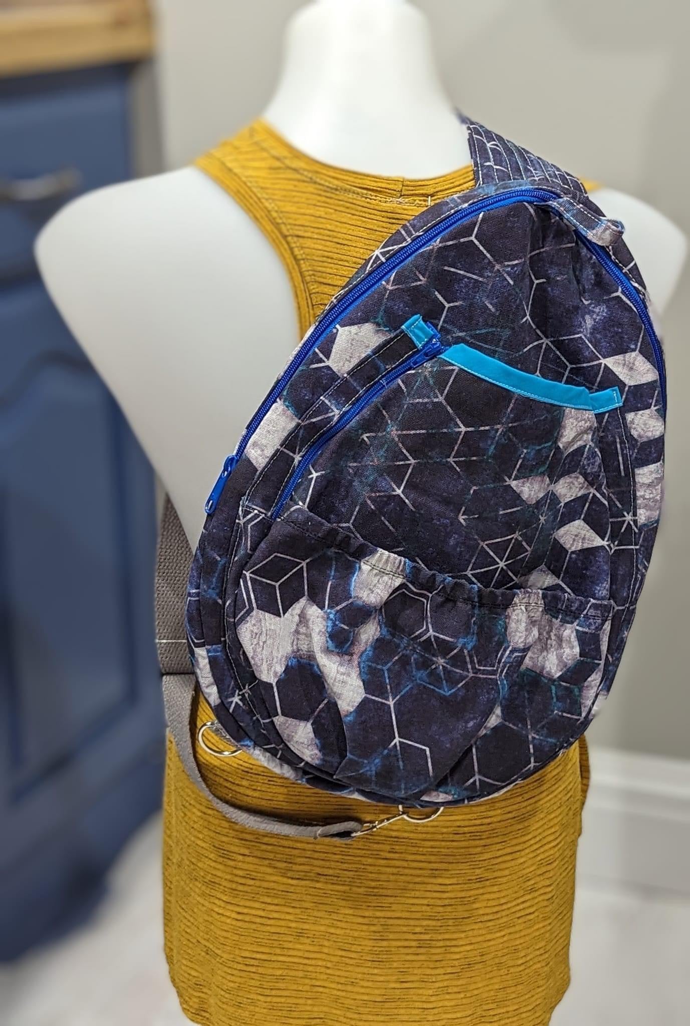 Recycled Panama Canvas: Grungy Hexagons