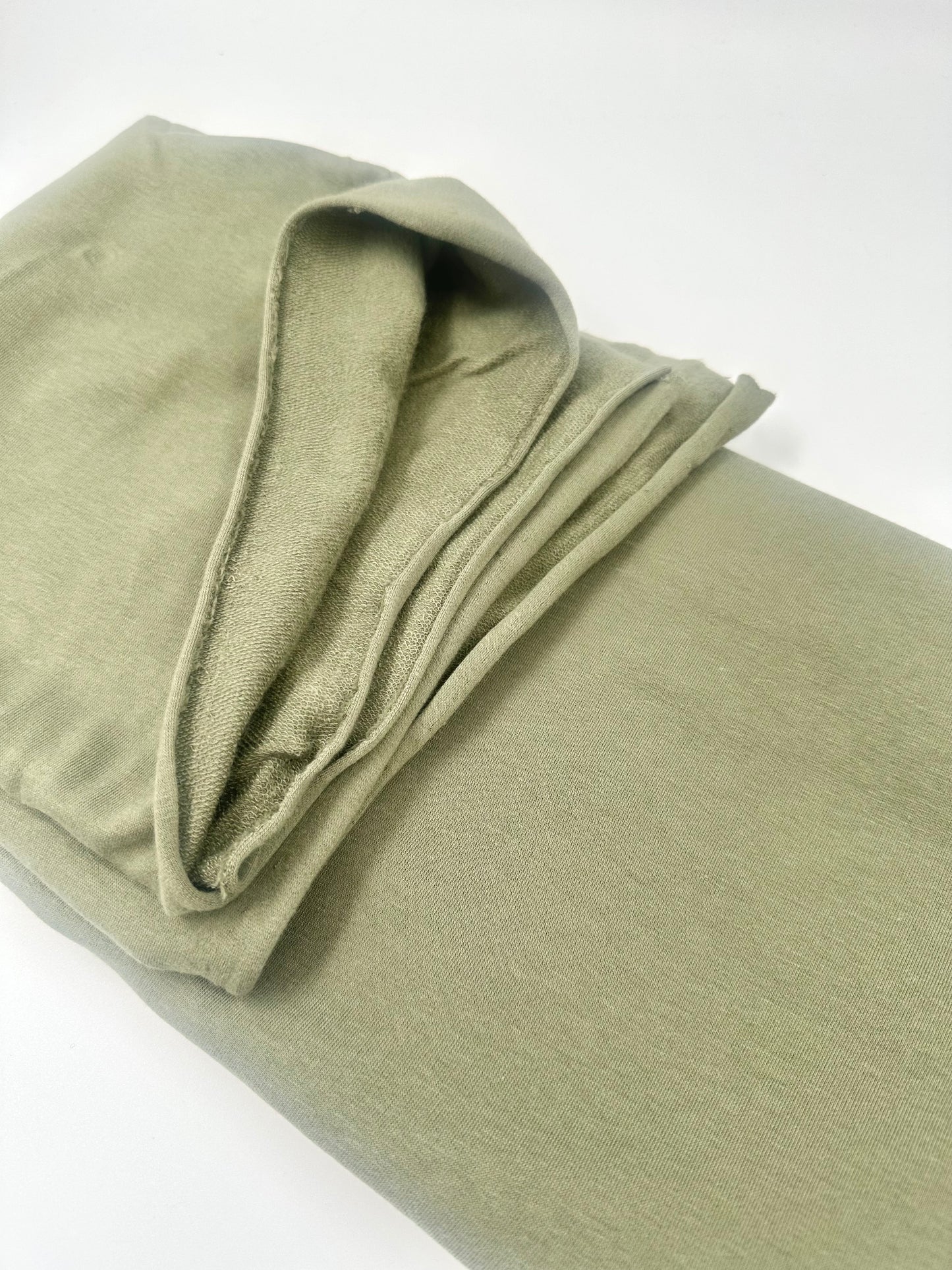 Modal/Cotton/Spandex Brushed French Terry: Deep Lichen Green