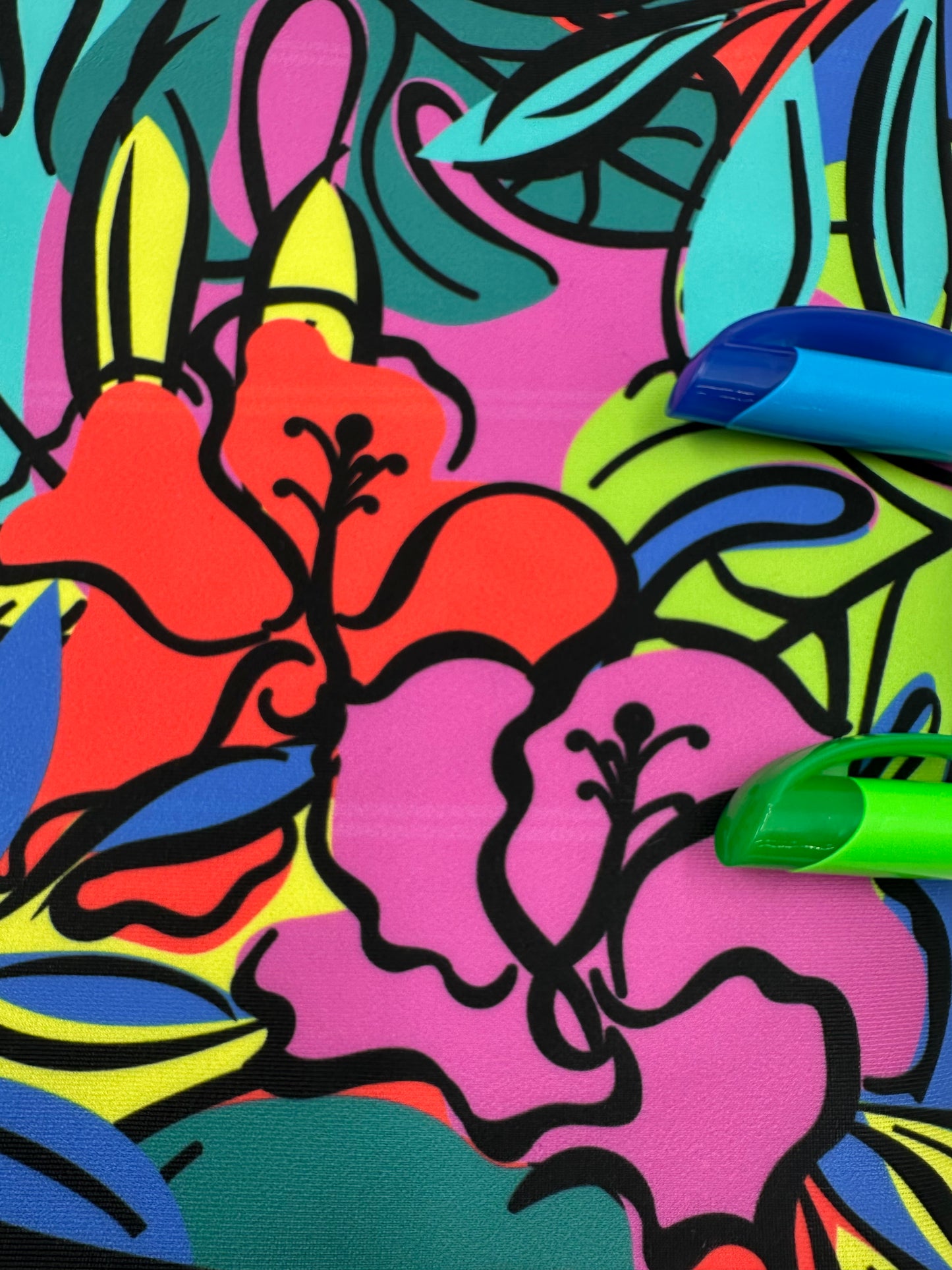 Swim Poly (NEW): Tropical Hibiscus (FLAWED)