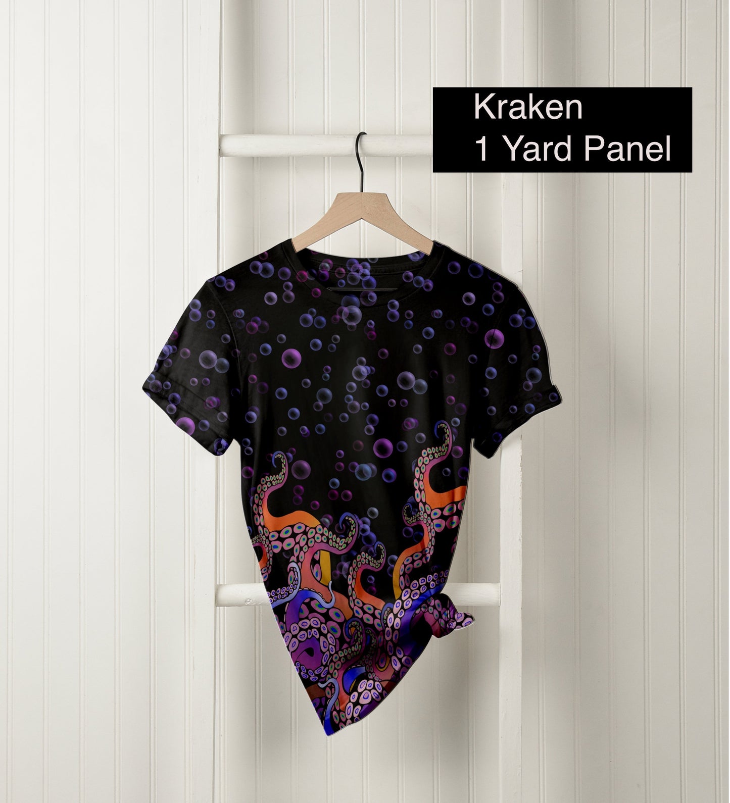 Swim Nylon: Kraken Border Panel (grainline)