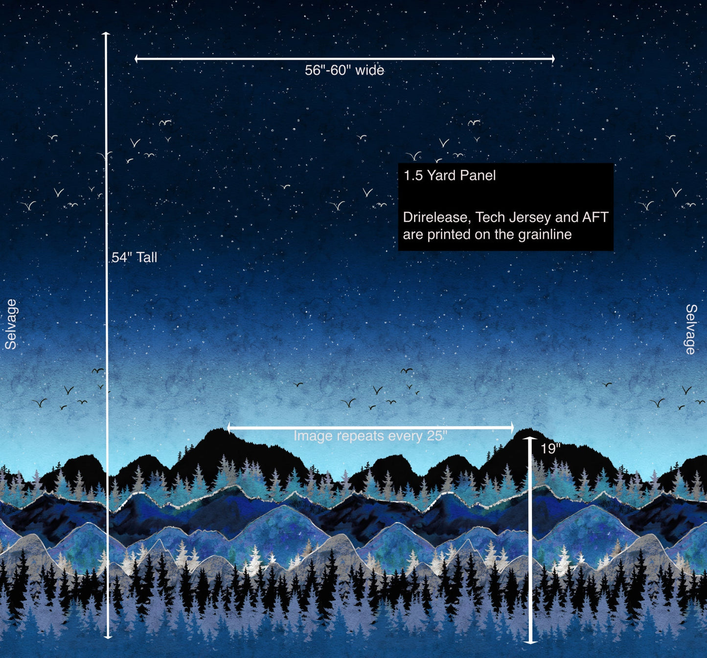 Drirelease: Night Border 1.5 yard Panel