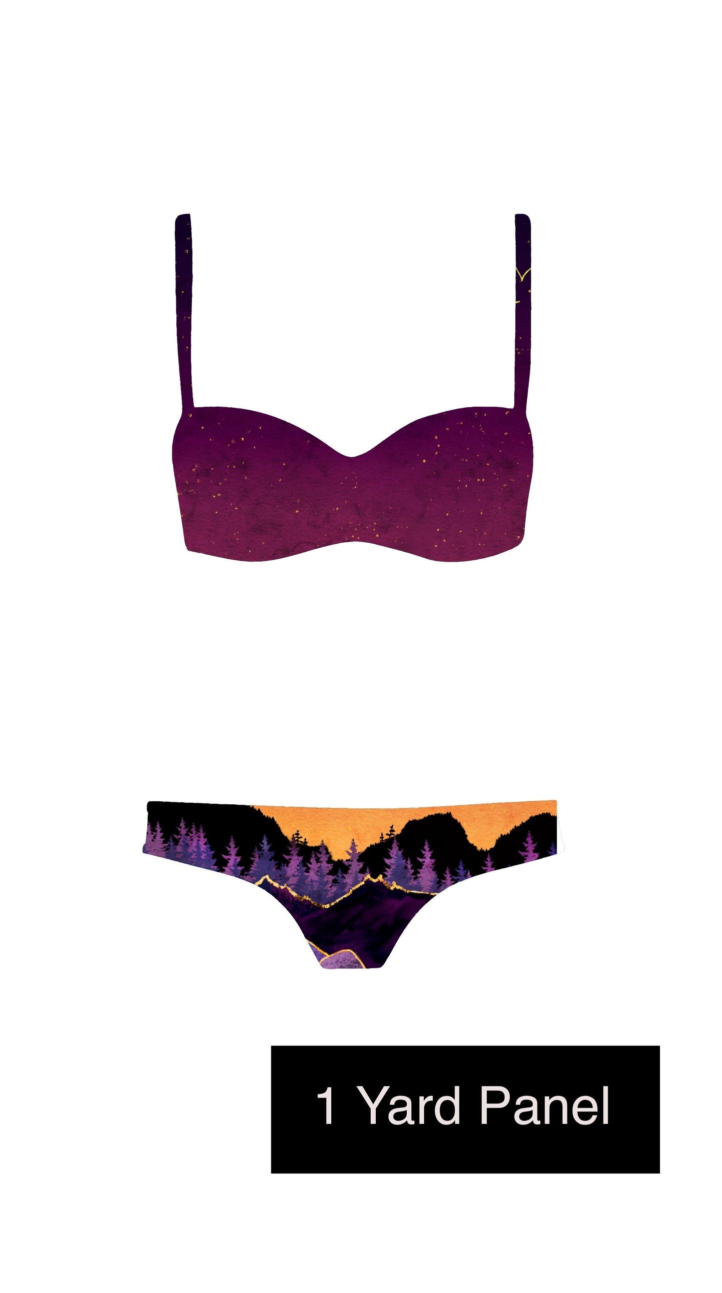 Swim Nylon: Sunset Border Panel (grainline)