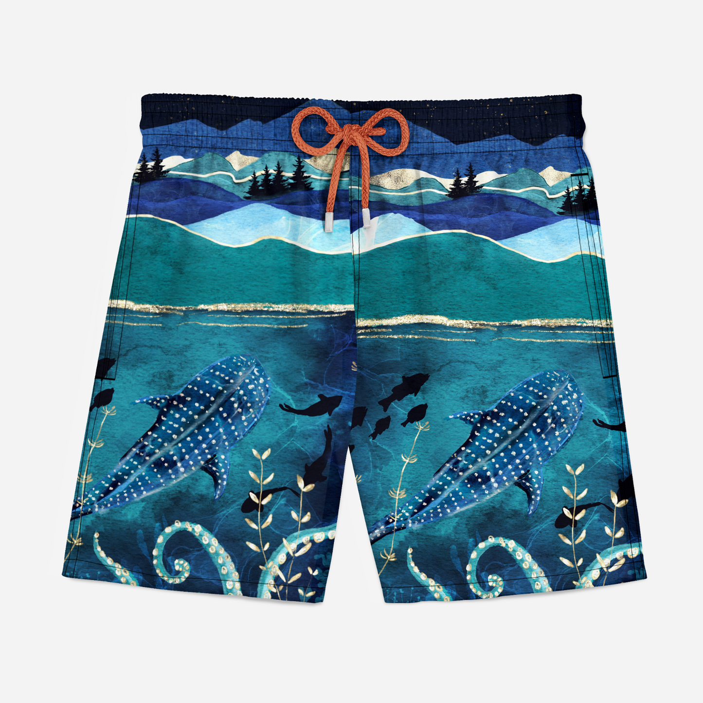 Boardshort: Ocean Border Panel