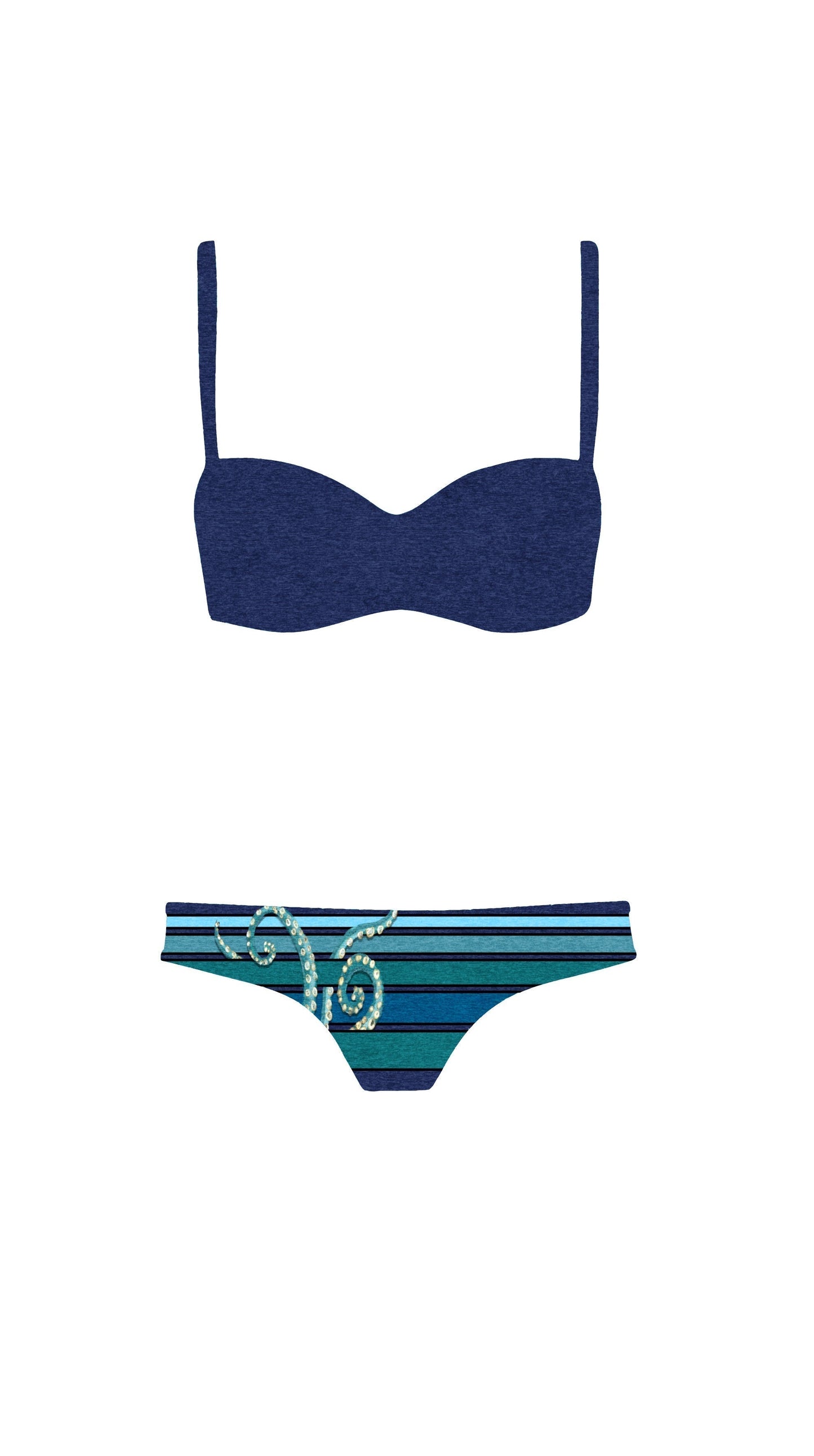 Swim Poly: Tentacle Stripes