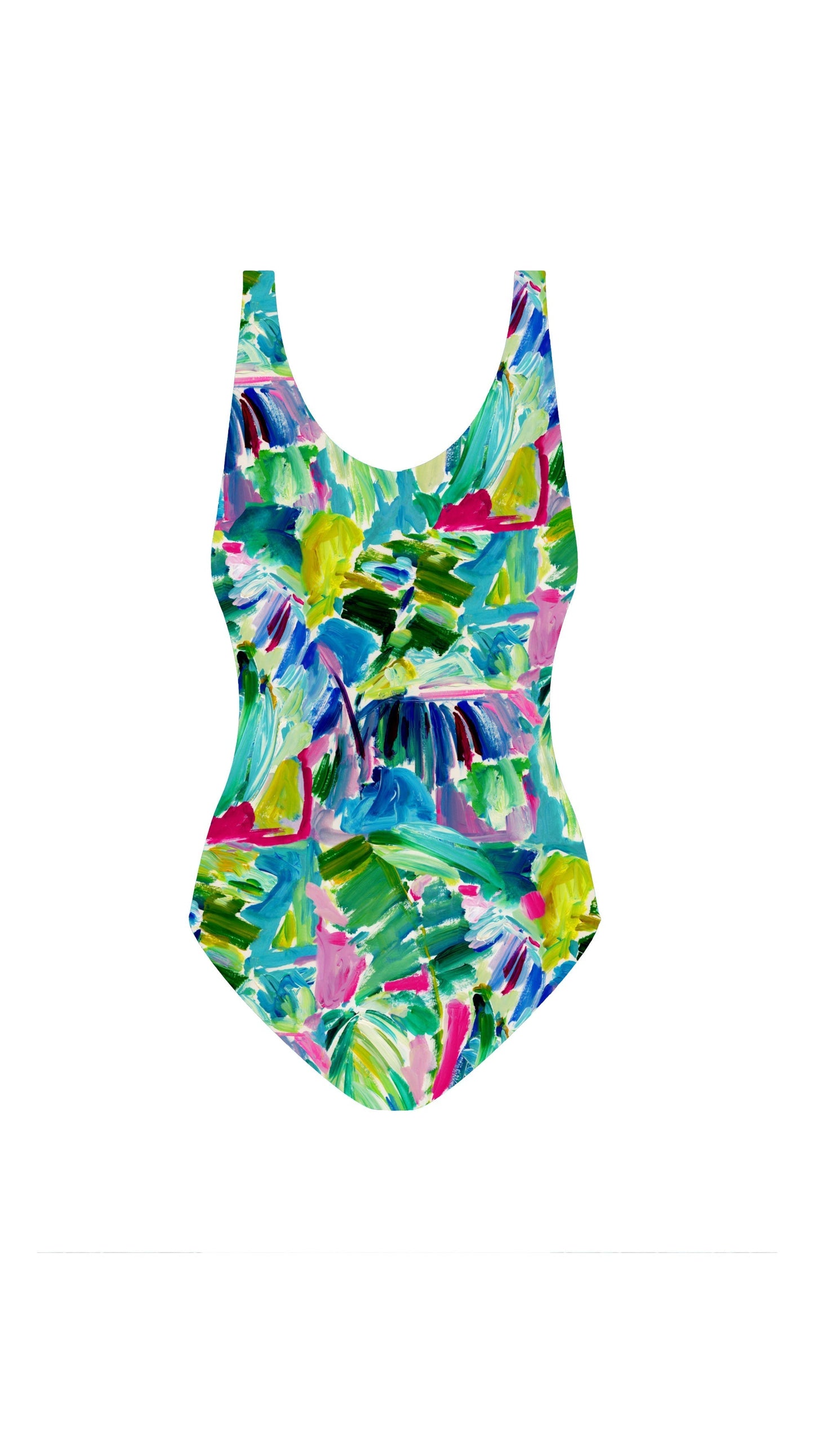 Jersey Knit: Tropical Brushstrokes
