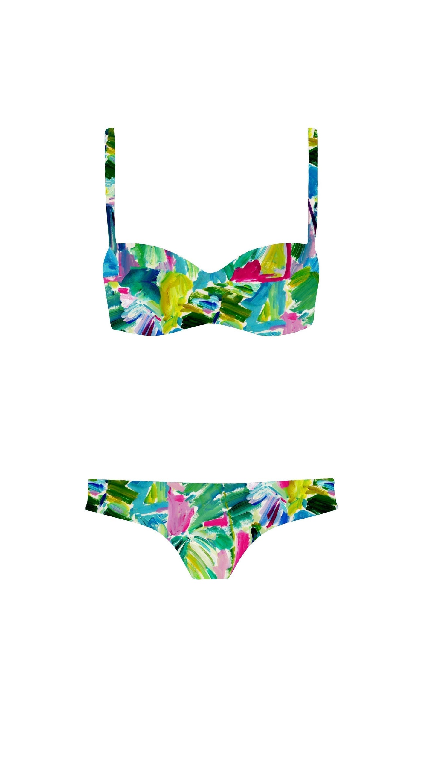 Swim Nylon: Tropical Brushstrokes