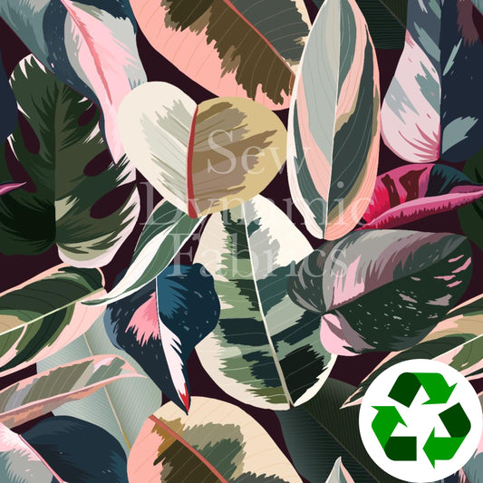 Recycled Canvas: Tropical Leaves