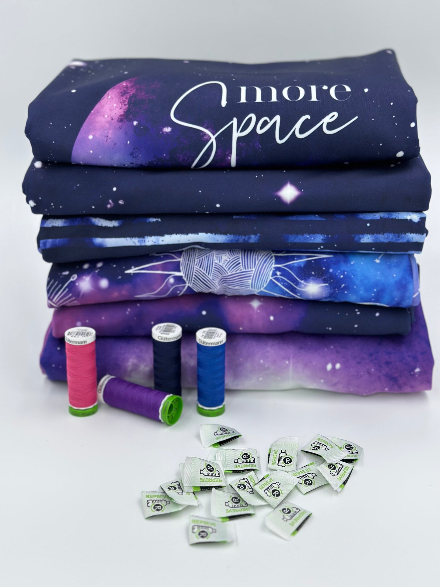 Brushed Jersey: Linear Space Stripes