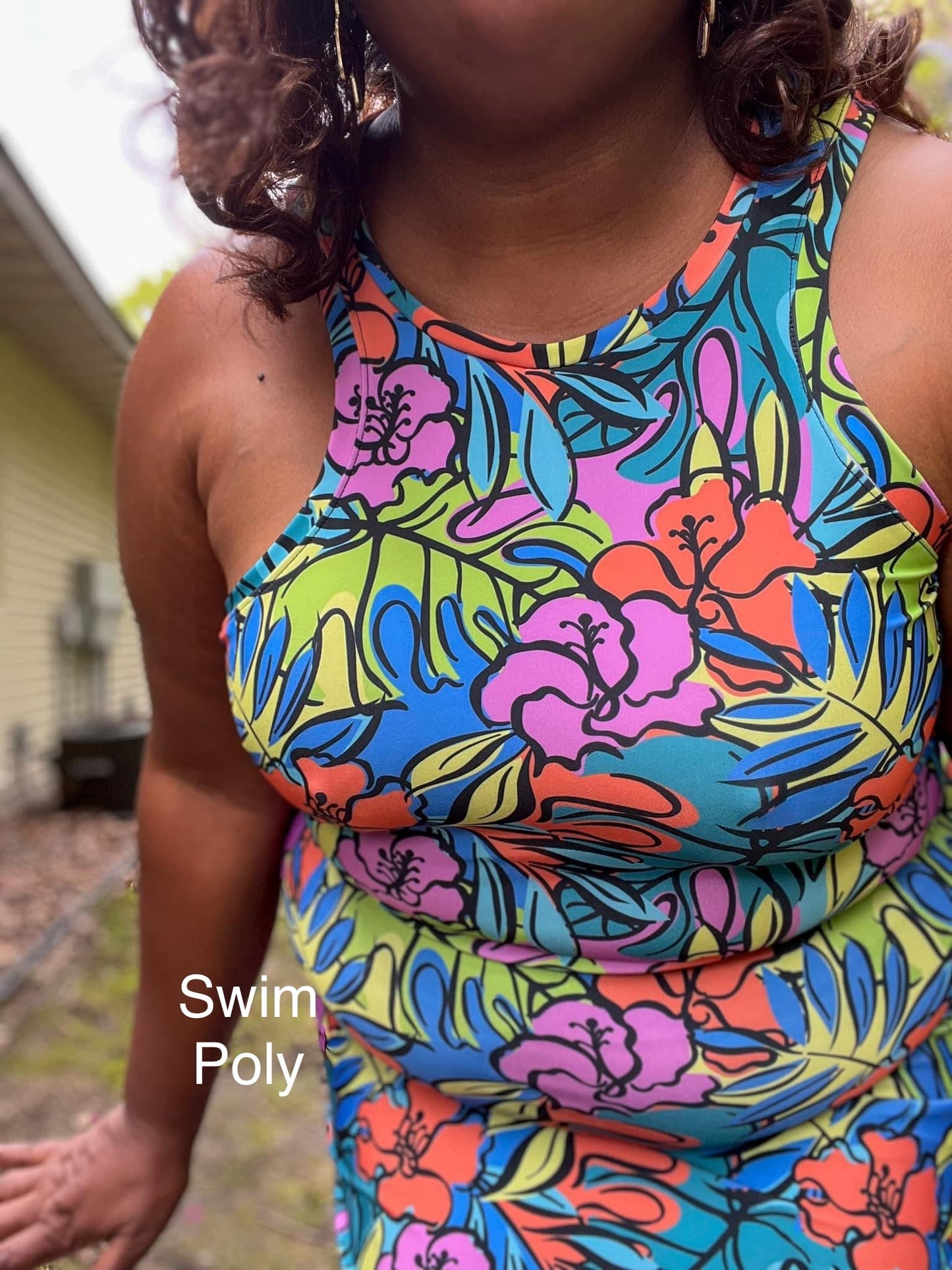 Swim Nylon: Hibiscus