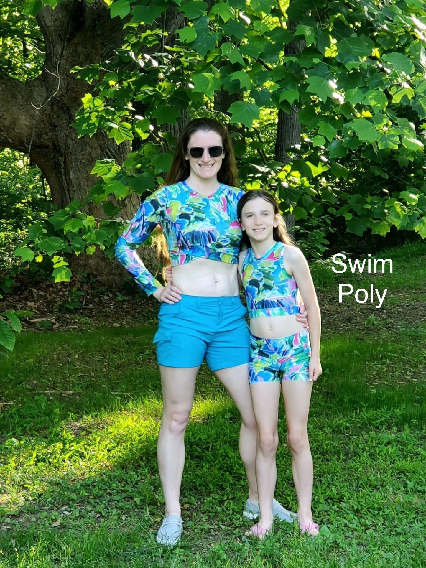 Athletic French Terry: Tropical Brushstrokes