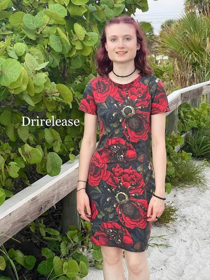 Athletic French Terry: Floral Tarantulas