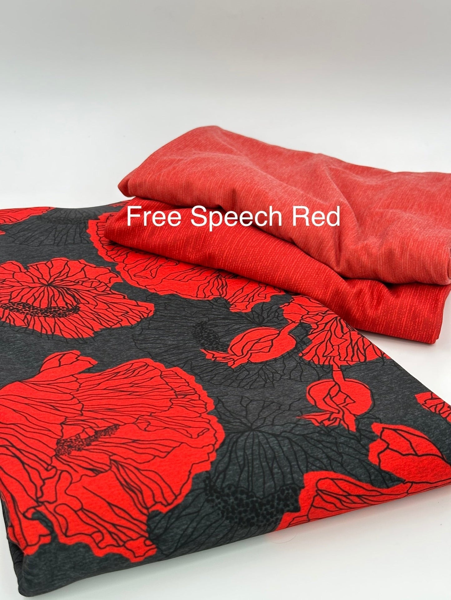 Athletic French Terry: Poppies