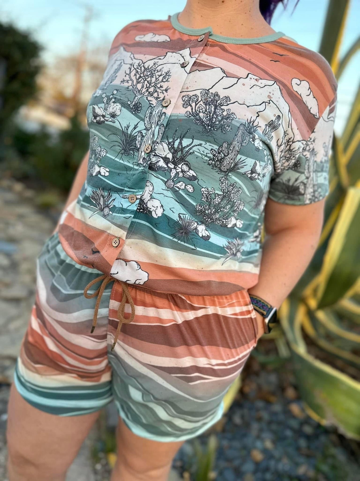 Brushed Jersey: Desert Landscape
