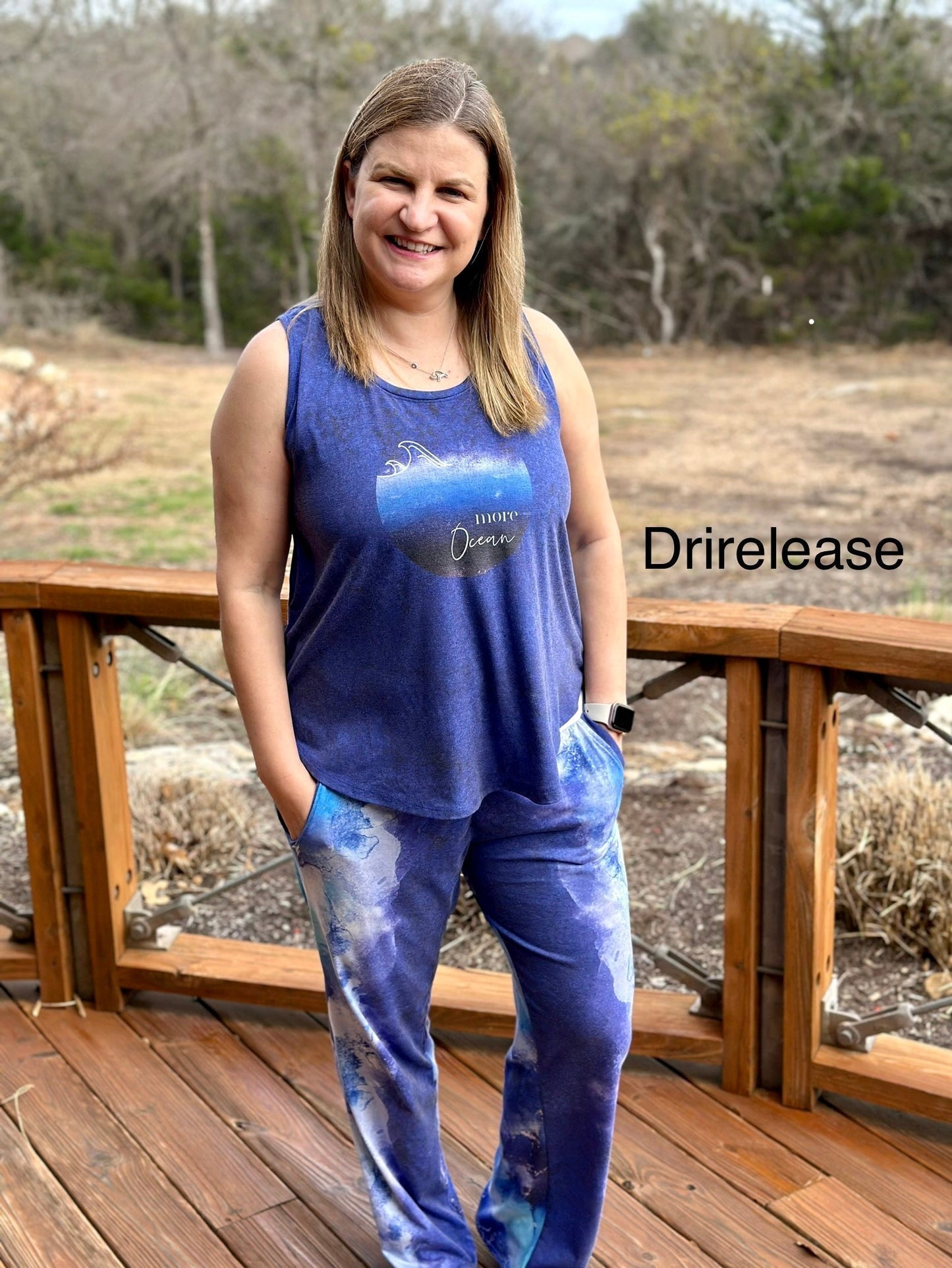 Brushed Jersey: Ocean Panel