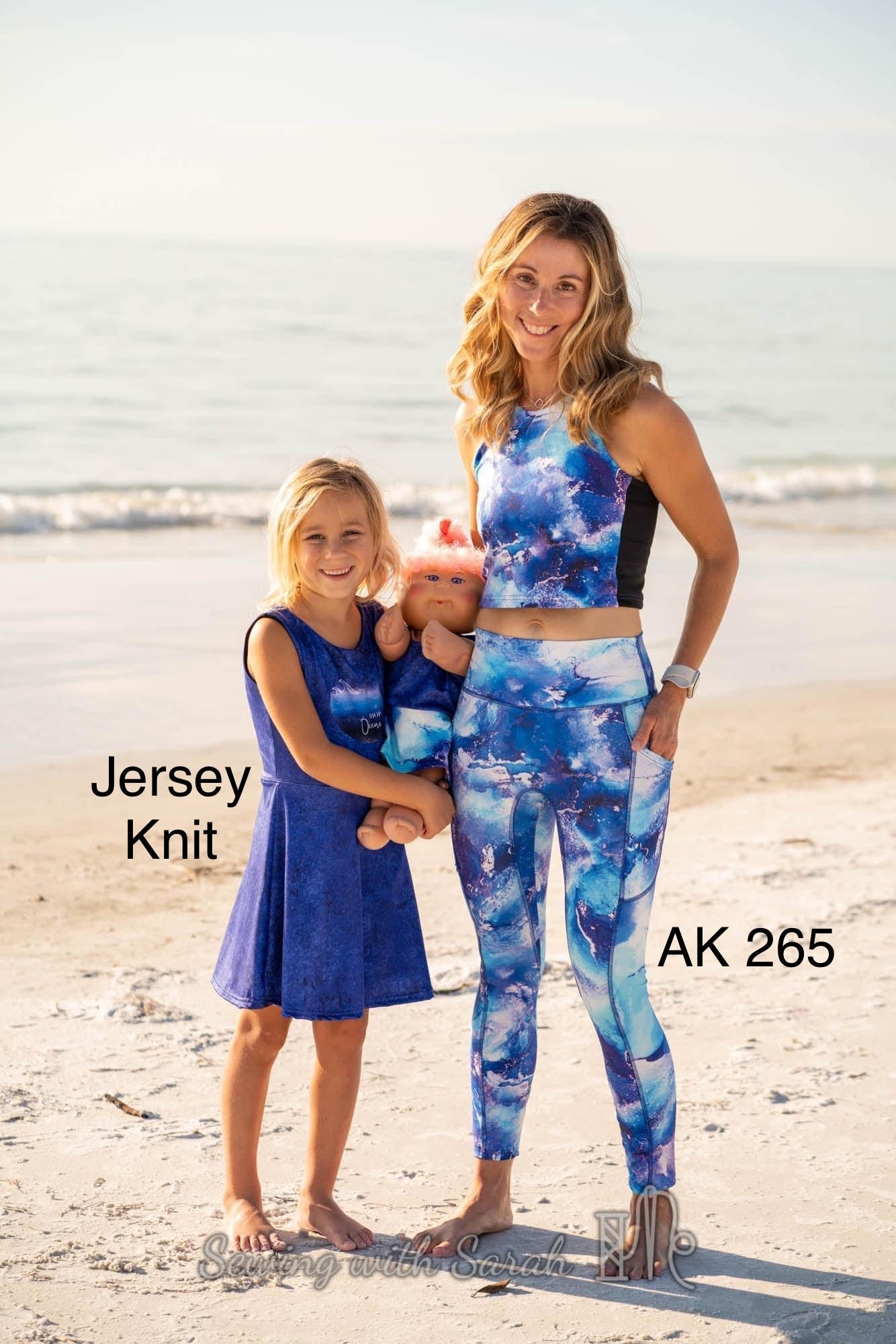 Brushed Jersey: Ocean Panel