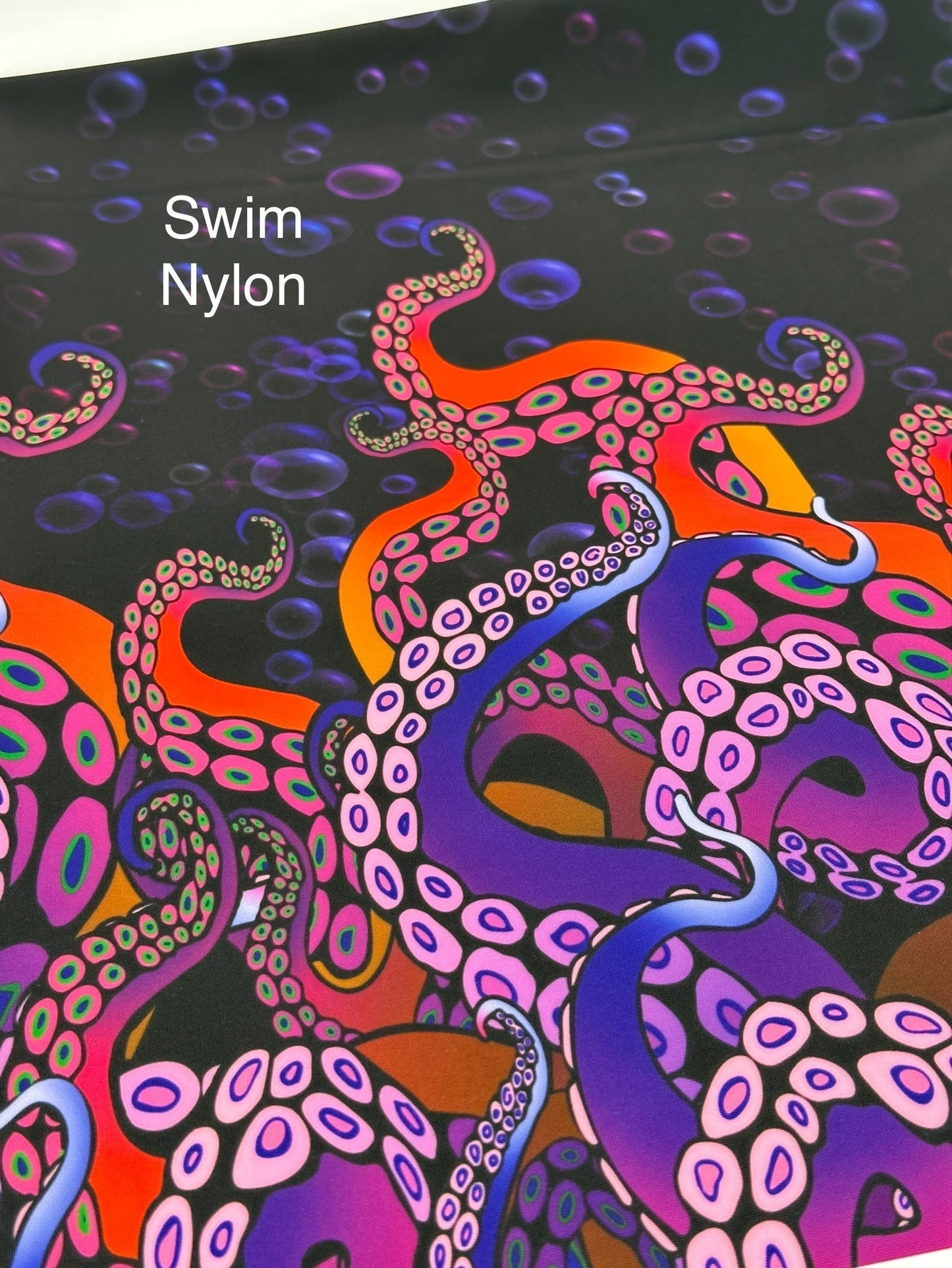 Swim Nylon: Kraken Border Panel (grainline)