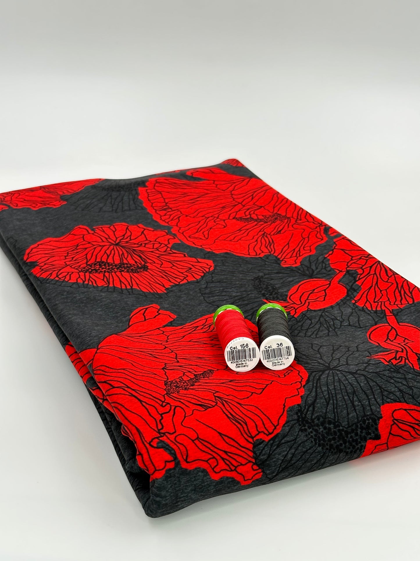 Athletic French Terry: Poppies