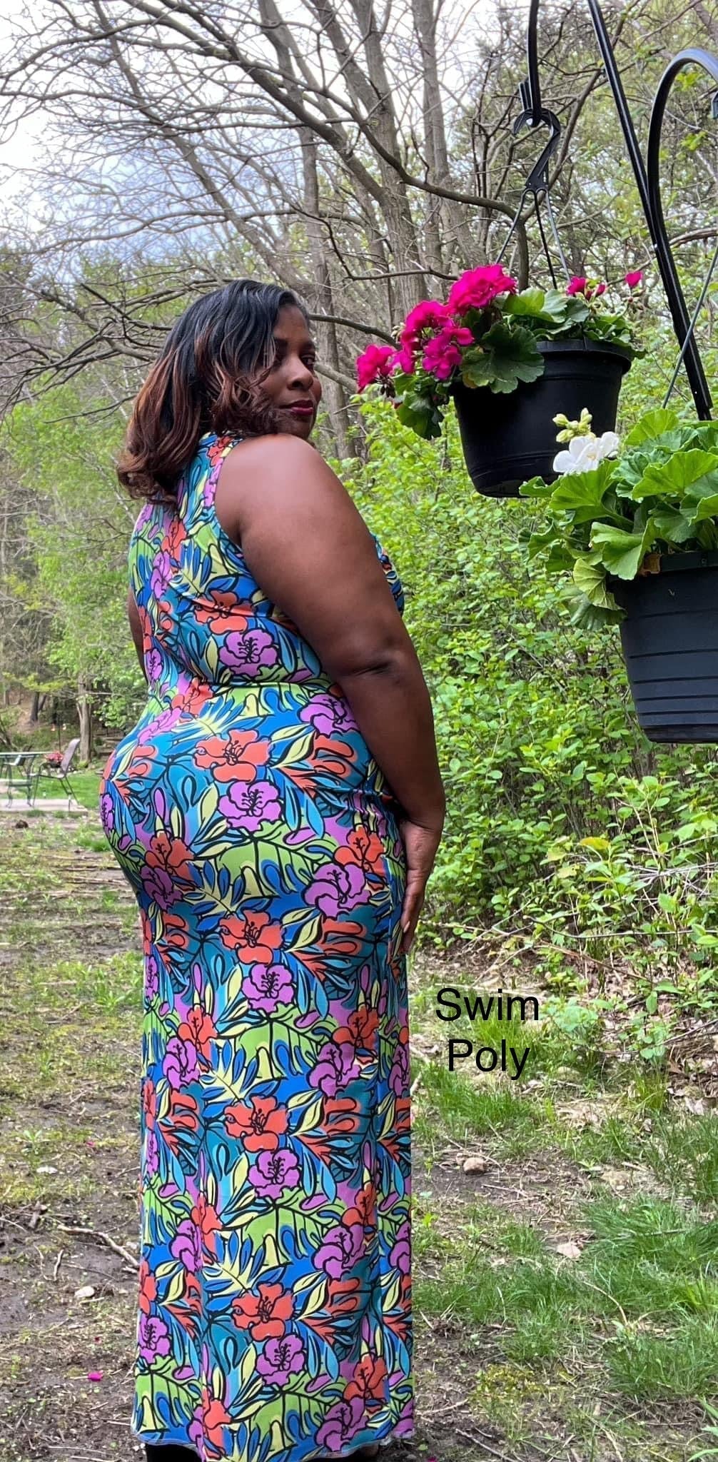 Swim Nylon: Hibiscus