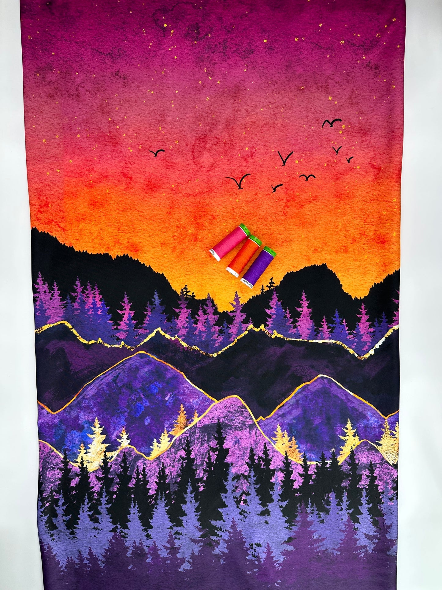 Swim Nylon: Sunset Border Panel (grainline)