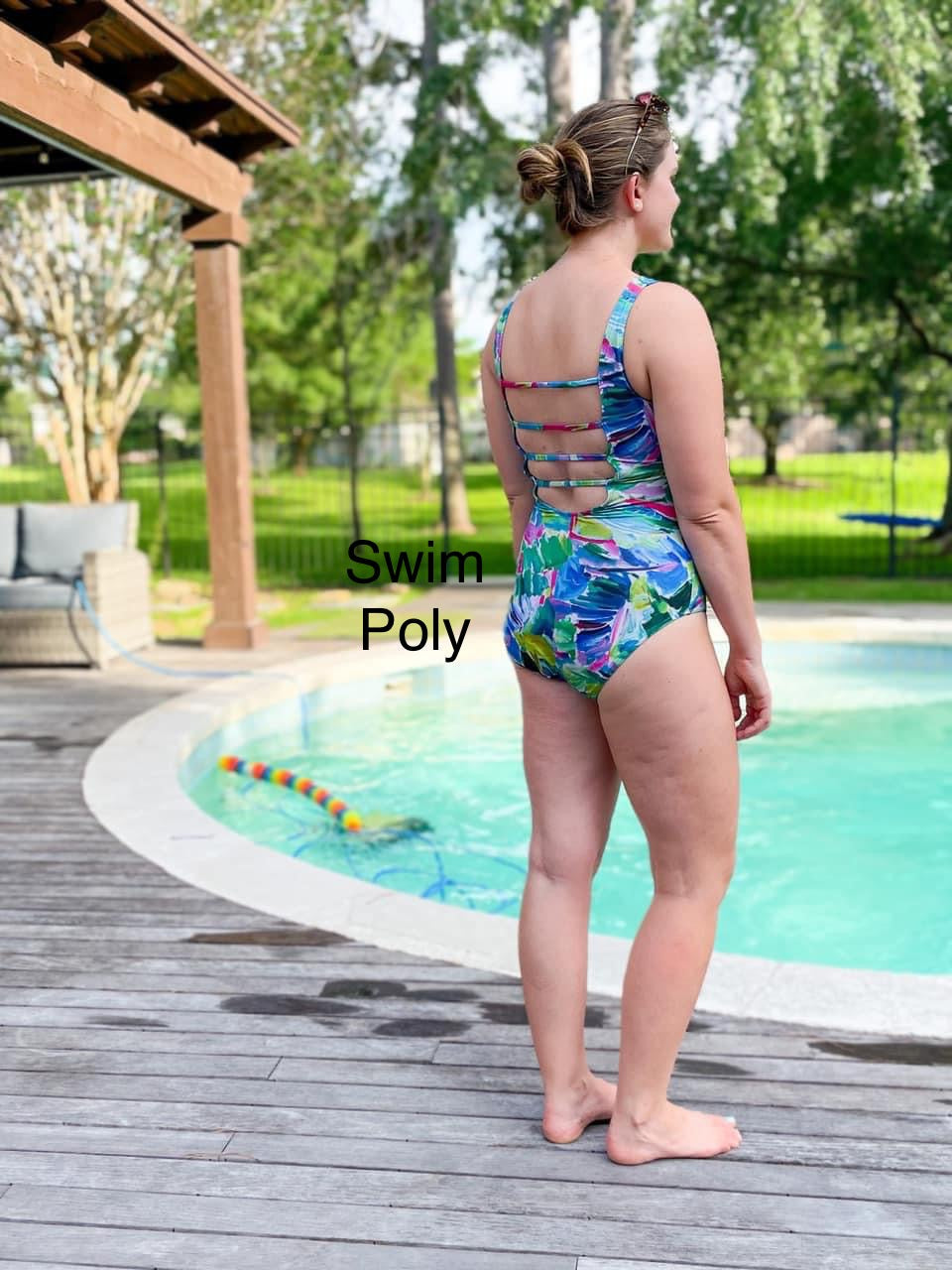 Swim Nylon: Tropical Brushstrokes