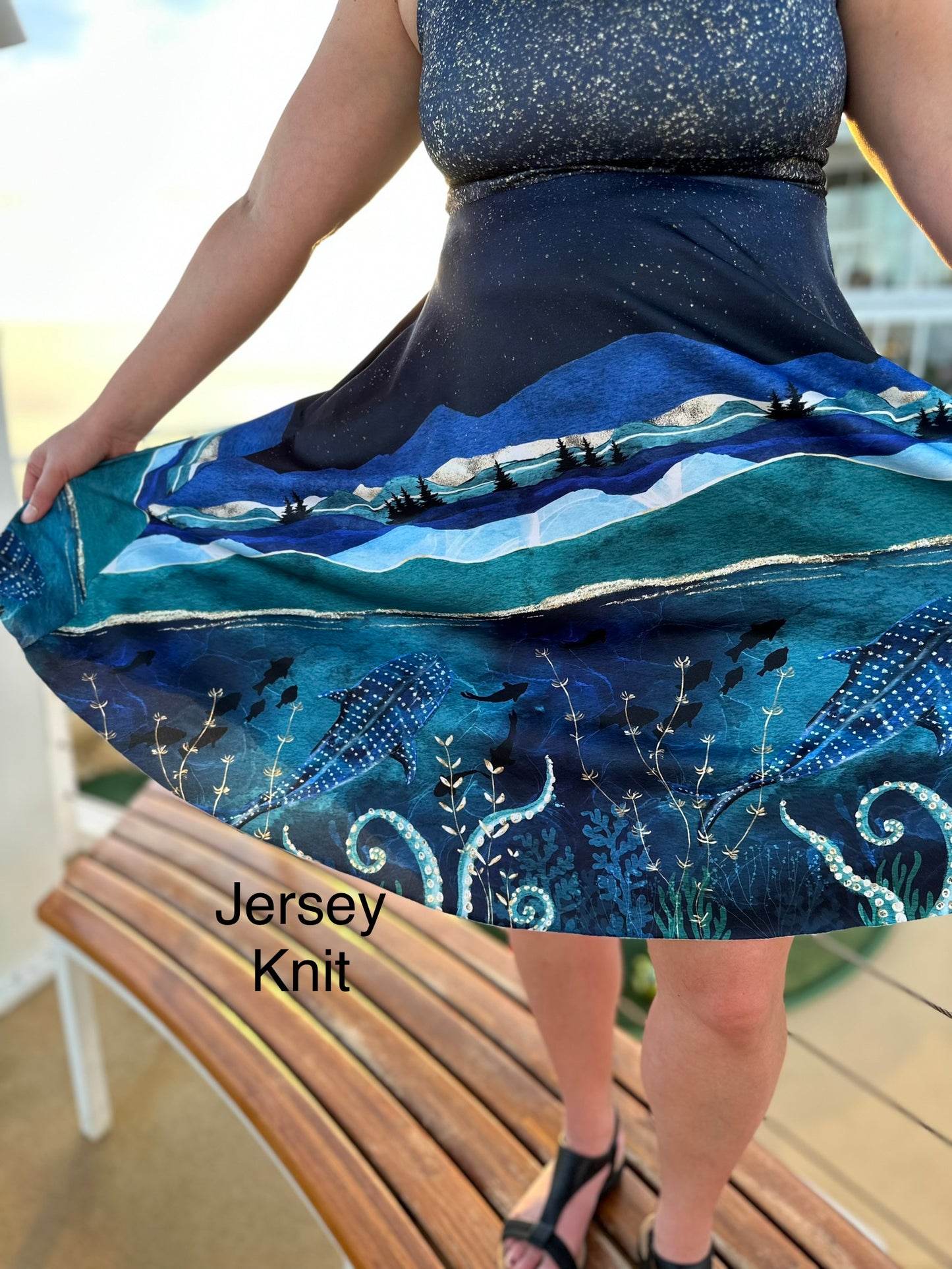 Tech Jersey: Ocean Border Panel