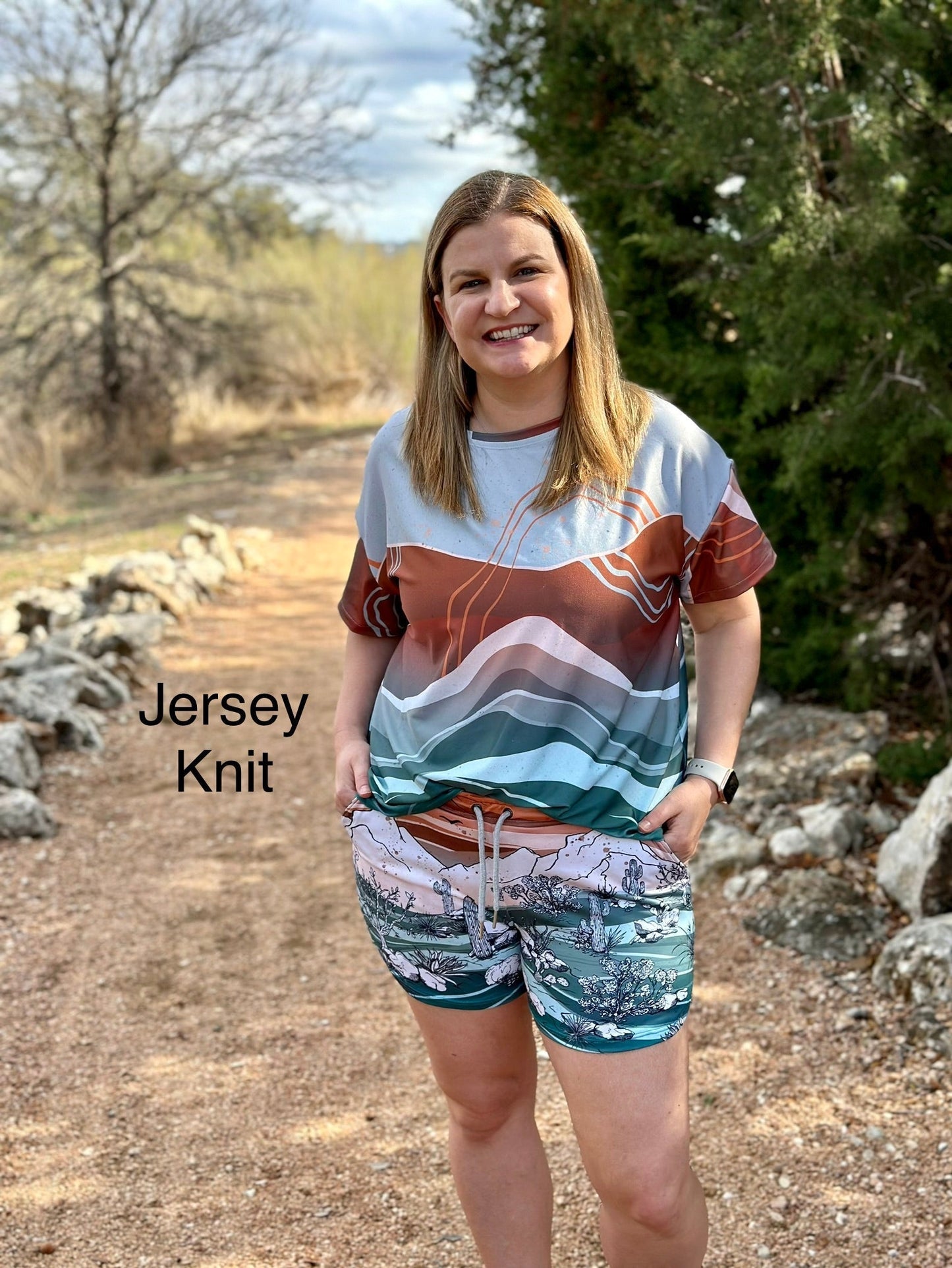 Athletic French Terry: Desert Border