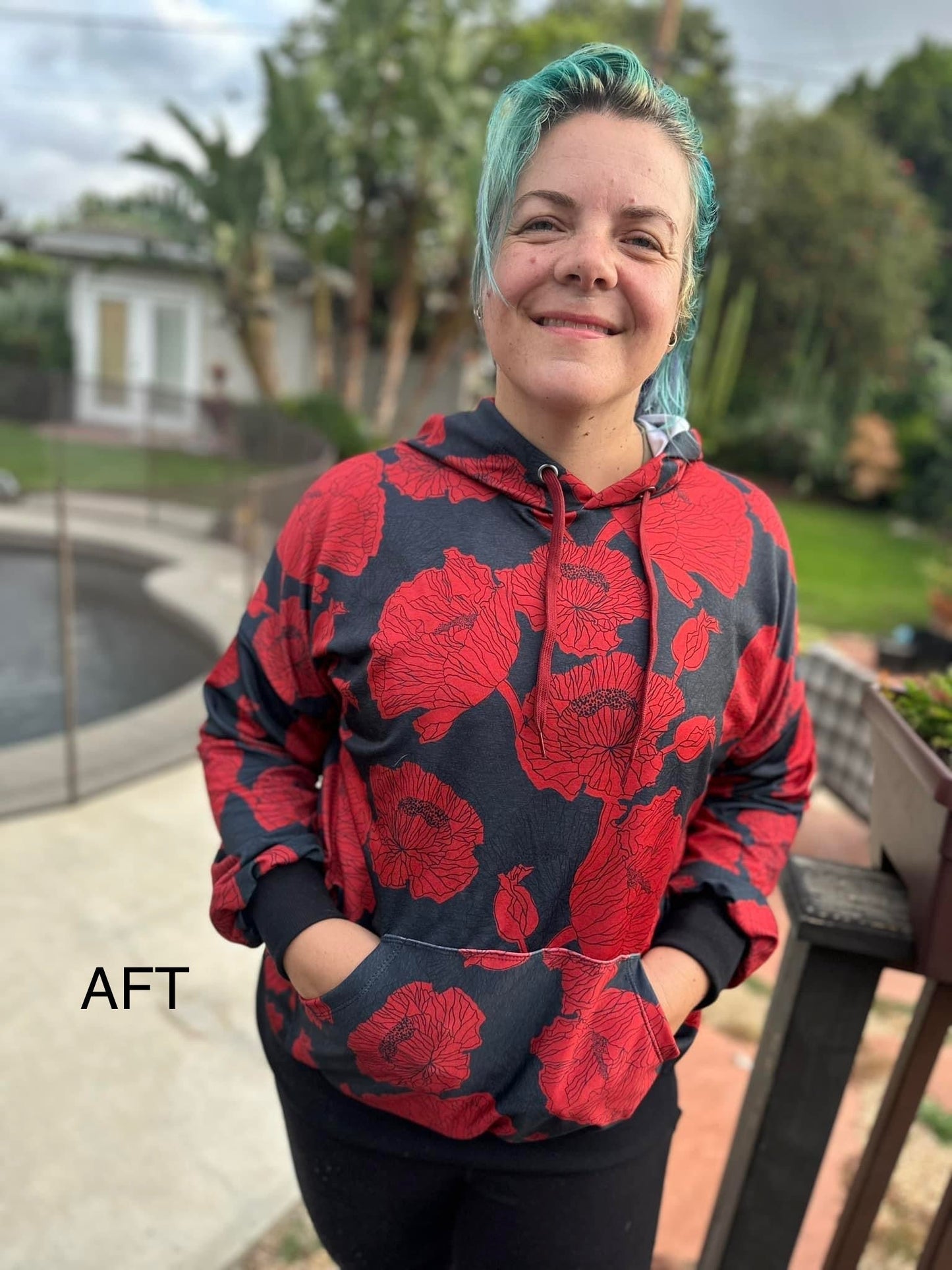 Athletic French Terry: Poppies