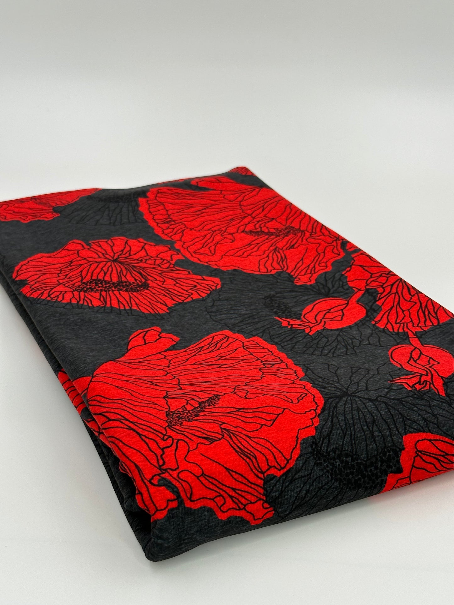 Athletic French Terry: Poppies