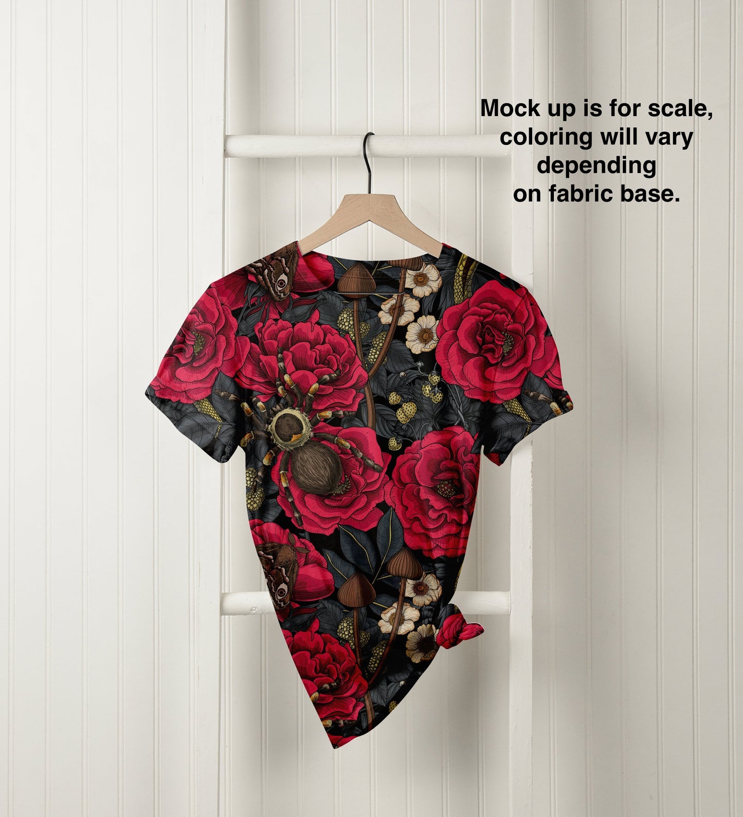 Athletic French Terry: Floral Tarantulas