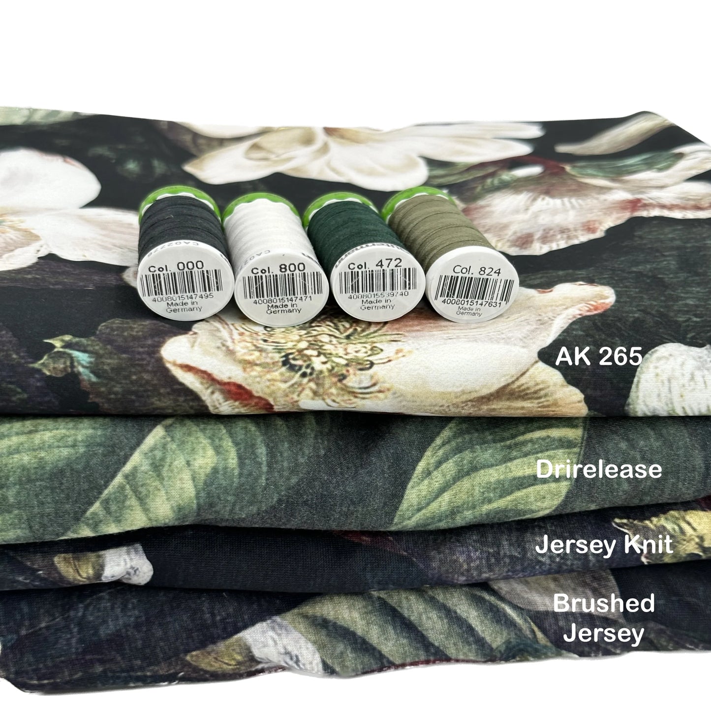 Jersey Knit: Magnolias (Remnant: 18")