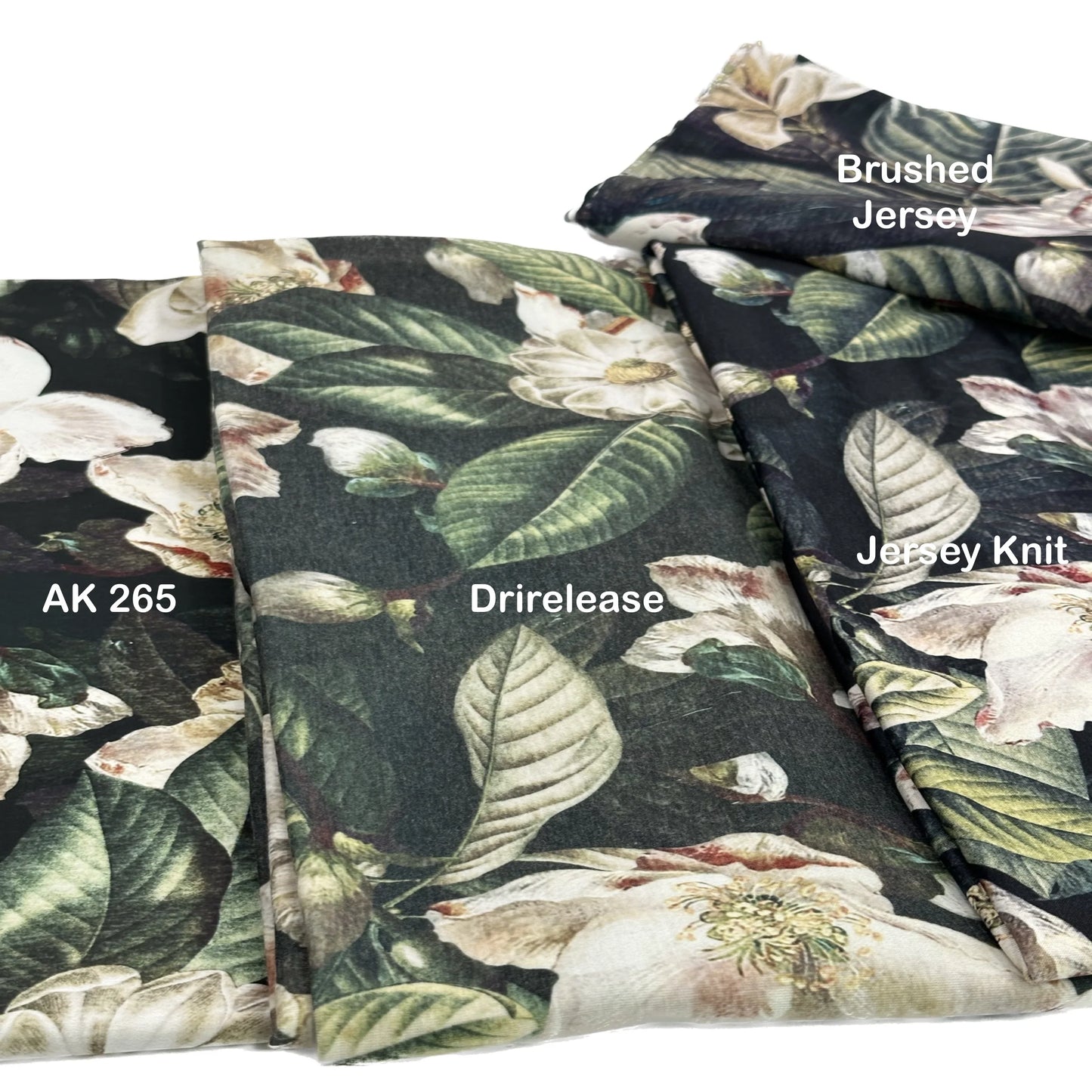 Jersey Knit: Magnolias (Remnant: 18")