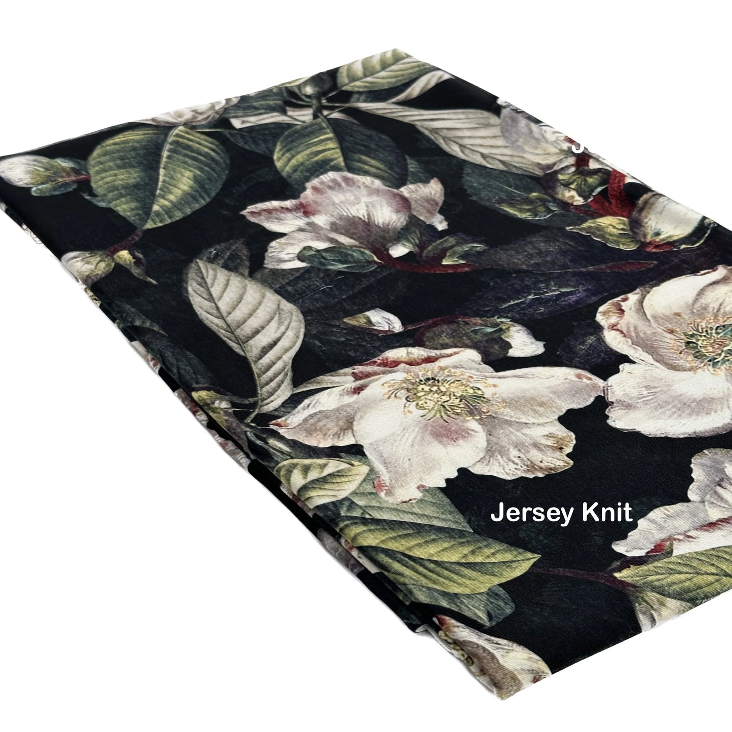 Jersey Knit: Magnolias (Remnant: 18")