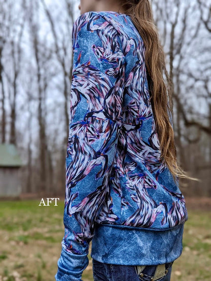 Brushed Jersey: Painted Horses