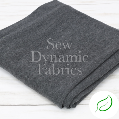 Rib 2x2: Tencel/Organic Cotton/Spandex - Charcoal Mix