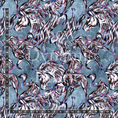 Brushed Jersey: Painted Horses