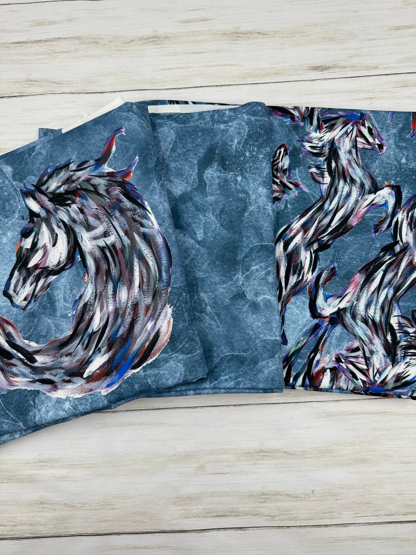 Brushed Jersey: Painted Horses