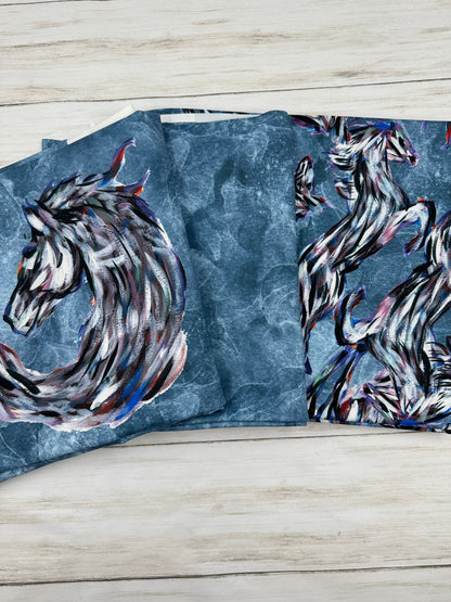 Brushed Jersey: Painted Horses