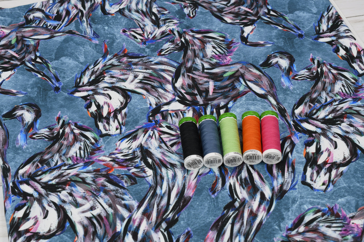 Brushed Jersey: Painted Horses