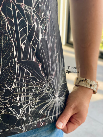 Athletic French Terry: Tropical Whispers