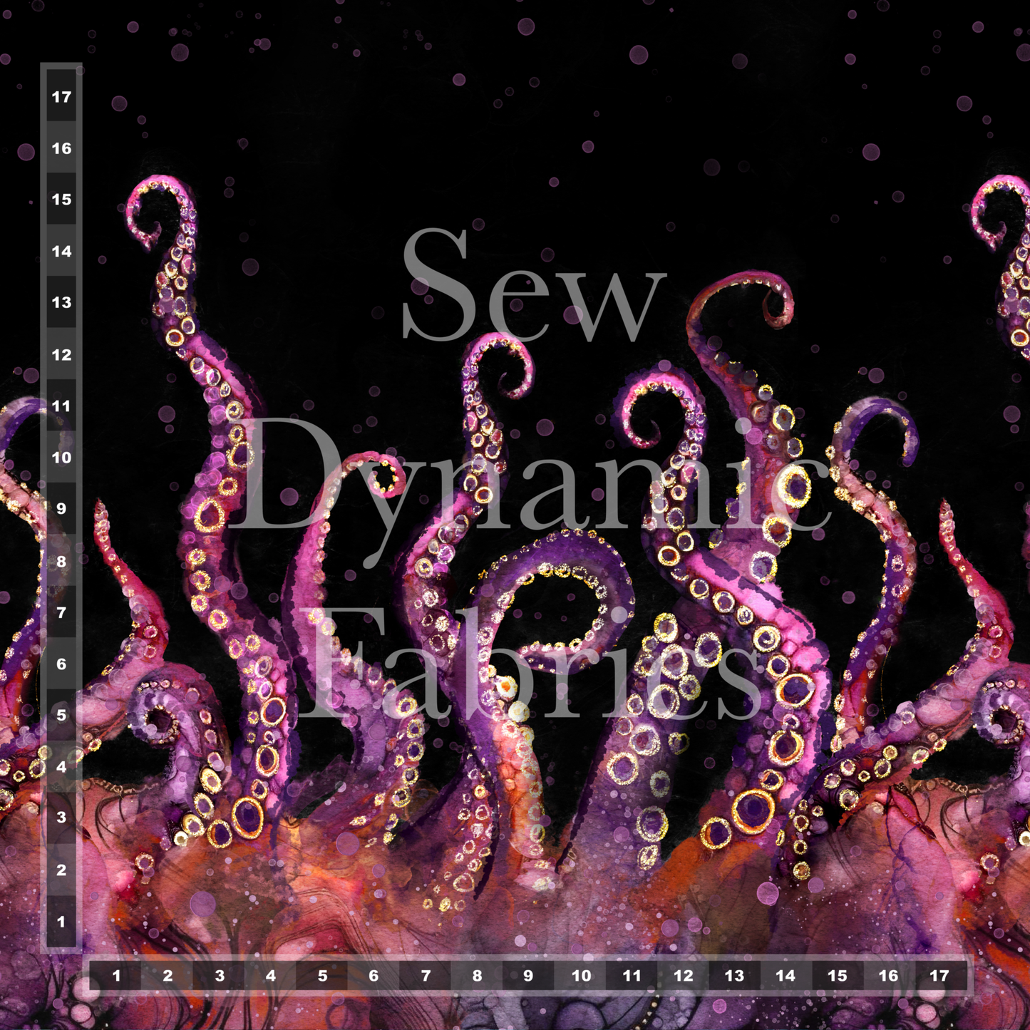 Swim Poly (NEW): Mystic Kraken 1 yard Panel