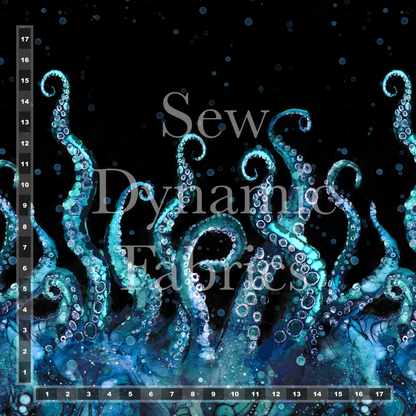 Swim Poly (NEW): Deep Sea Kraken 1 yard panel